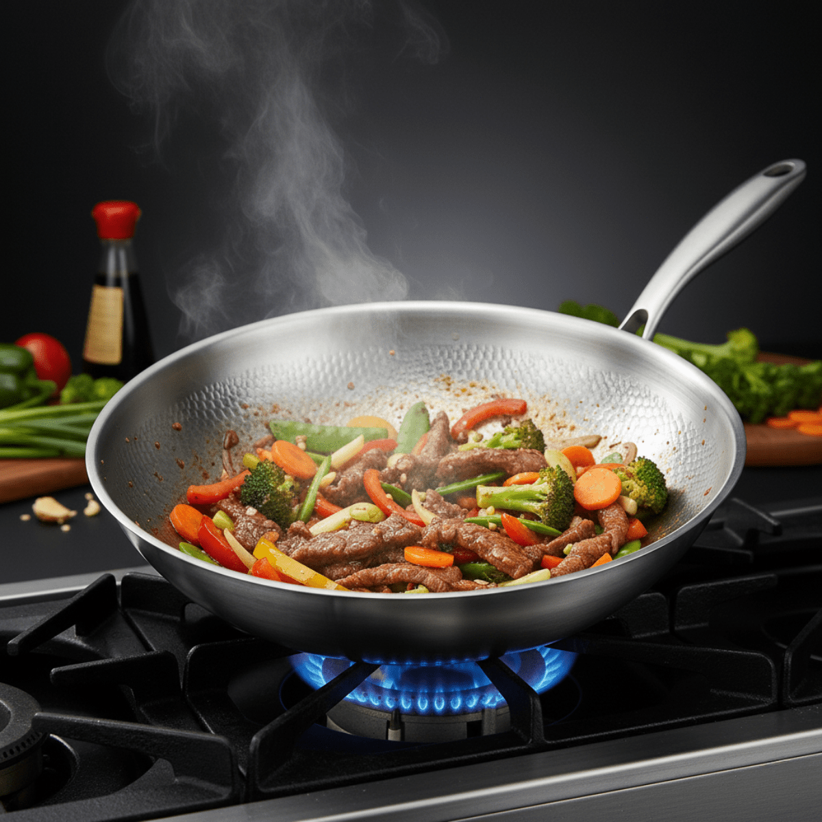 Titanium Wokpan I Chemisch Vrij