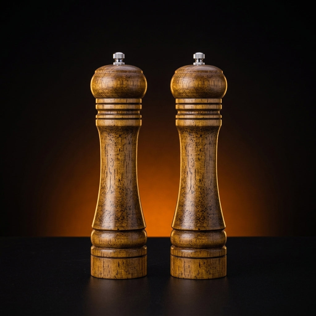 Houten Zout- en Pepermolen Set (2-delig)