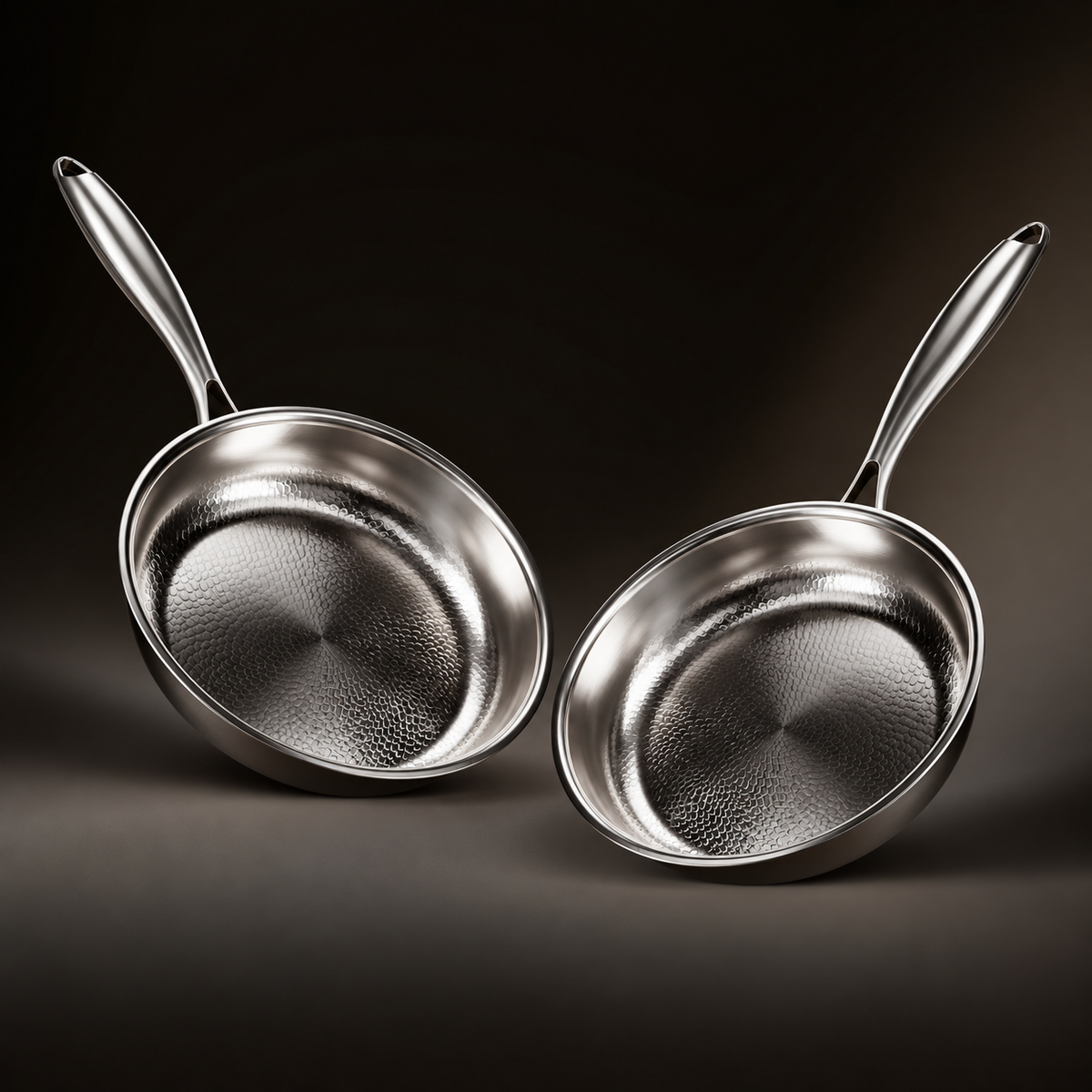 Gehamerde Titanium Pan – 2-Delige Set