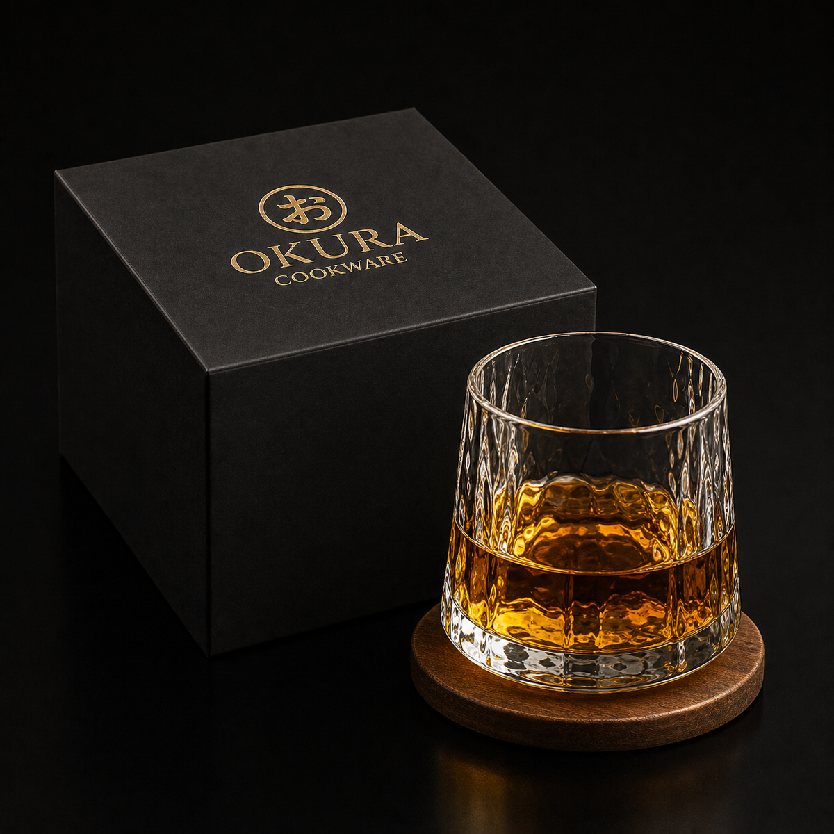 Japanse Chamvin-Cut Kristallen Whiskyglas