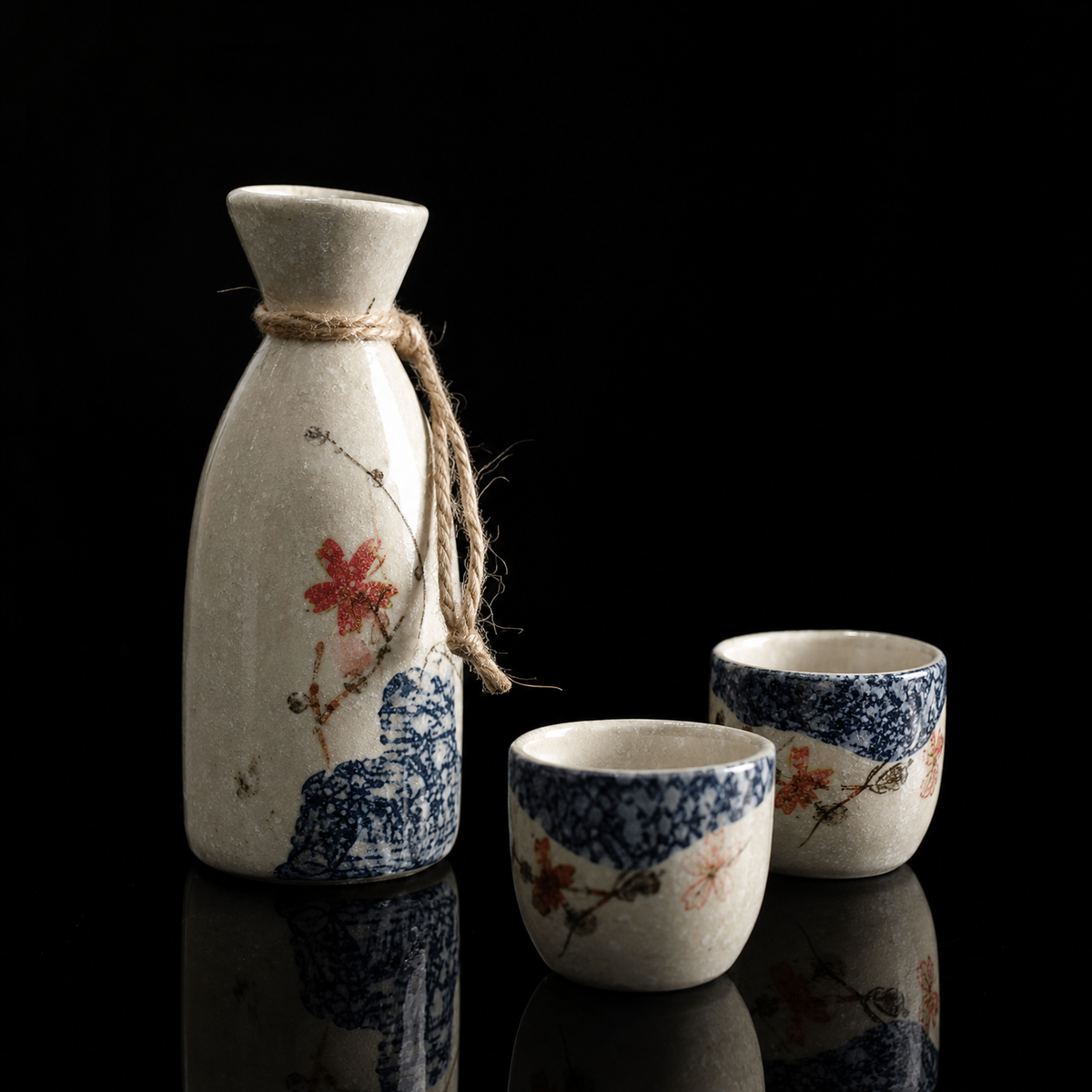 Japanse Sakura Keramische Sakekan Set