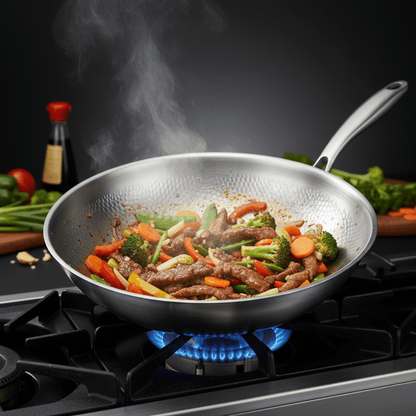Titanium Wokpan I Chemisch Vrij