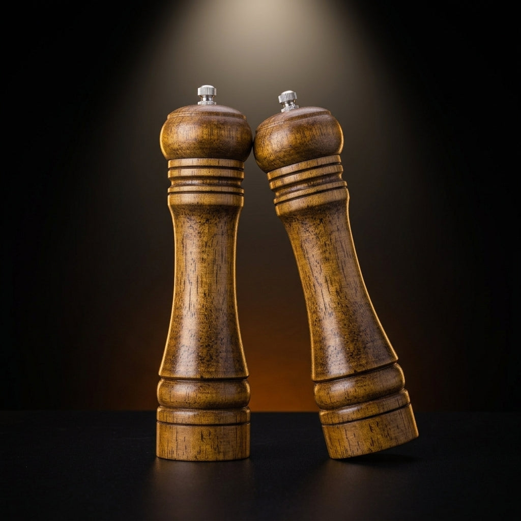 Houten Zout- en Pepermolen Set (2-delig)