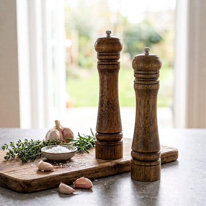 Houten Zout- en Pepermolen Set (2-delig)