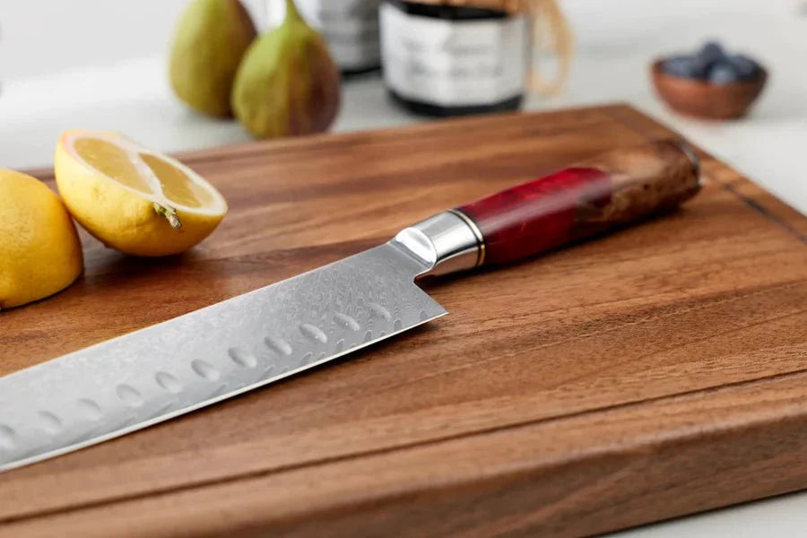 Japanse Damascus Shinku Santoku Mes – 6,9-Inch (17,6 cm) Precisieblad