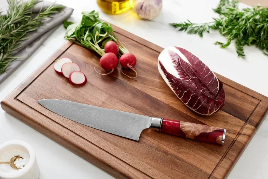Japanse Damascus Shinku 2-delige Prestatieset – 7,5-inch (19 cm) & 7,9-inch (20 cm) Precisie Messen