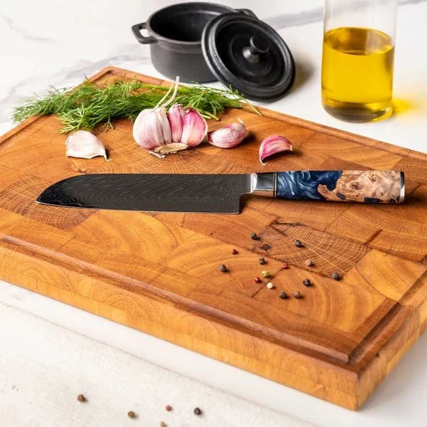 Professionele Japanse Damascus Kookmes Set – 6-delig Koks Kwaliteit Set