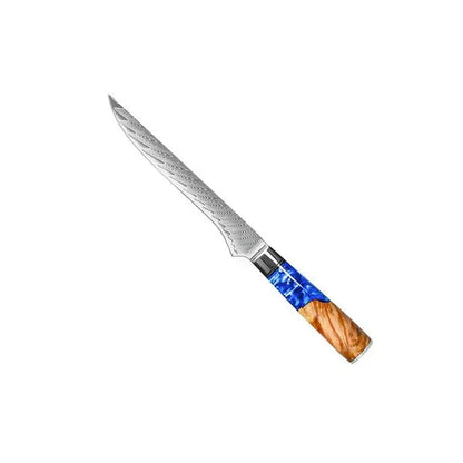 Professionele Japanse Damascus Kookmes Set – 6-delig Koks Kwaliteit Set