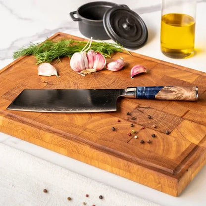Professionele Japanse Damascus Kookmes Set – 6-delig Koks Kwaliteit Set