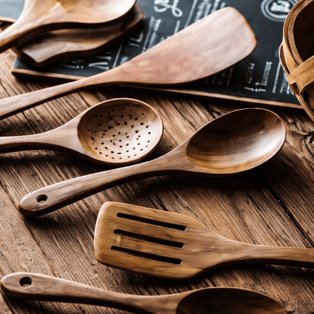 Traditionele Japanse Houten Keukenhulpmiddelen Set
