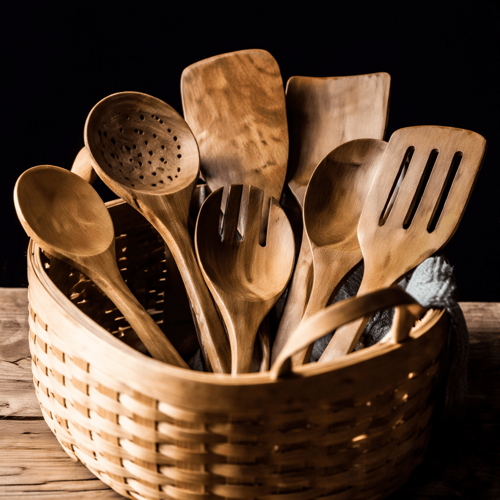 Traditionele Japanse Houten Keukenhulpmiddelen Set
