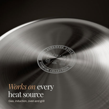 Gesmeed Titanium Essentials Keuken Set met 2 Deksel (10, 11 & 12 Inch)