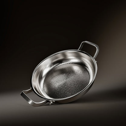 Gesmeed Titanium Pan met Twee Handvatten