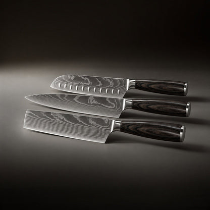 Japanse Stijl Messen Set – Precisie Collectie (3-delige Set)