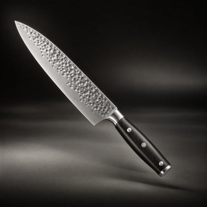 Japanse Stijl Gehamerde Koksmes – 7,9 inch (20 cm) Precisieblad