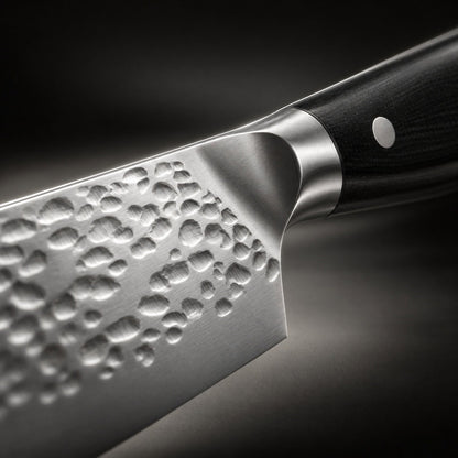 Japanse Stijl Gehamerde Koksmes – 7,9 inch (20 cm) Precisieblad