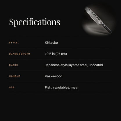 Kiritsuke Mes – 10,6 inch (27 cm) Precisieblad