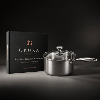 PFAS-vrije Titanium Kookpan met Deksel