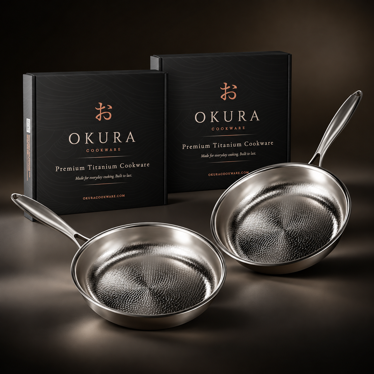 Gehamerde Titanium Pan – 2-Delige Set