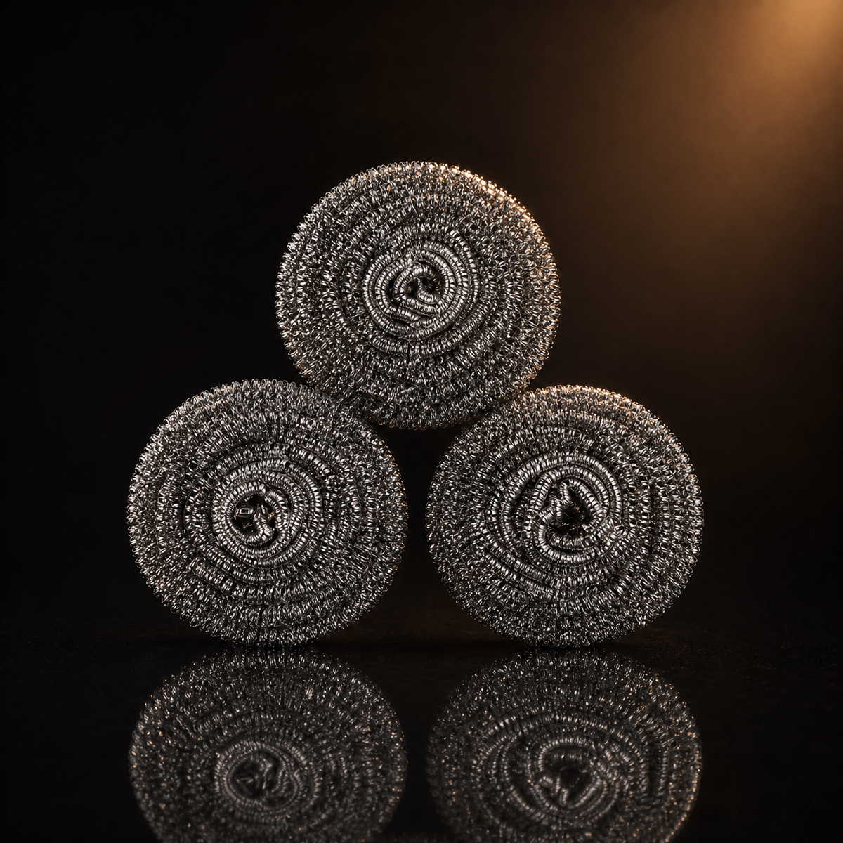 Titanium Pan Scrubbers | Roestvrije Schoonmaakspiralen (Set van 3)