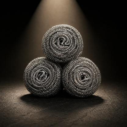 Titanium Pan Scrubbers | Roestvrije Schoonmaakspiralen (Set van 3)