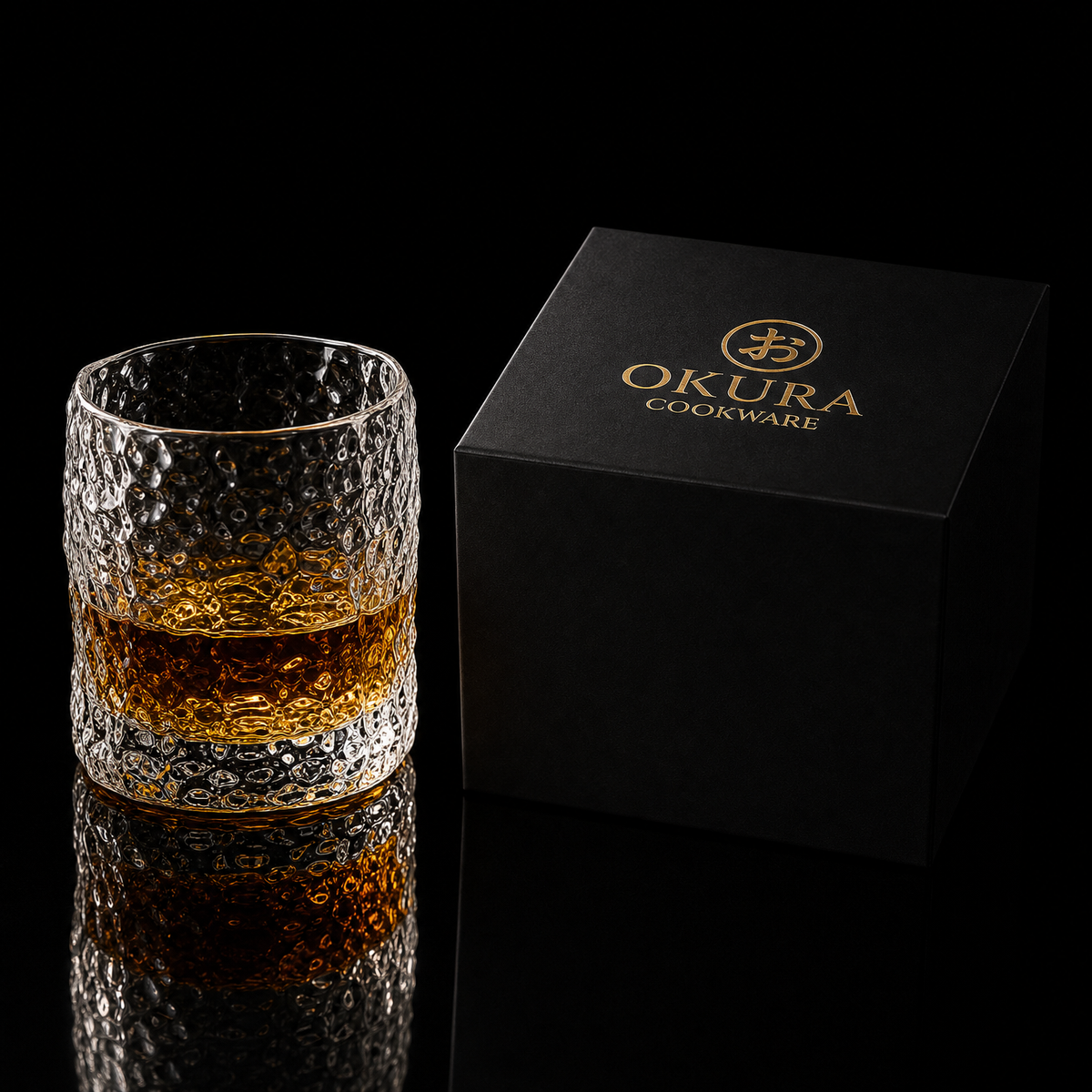 Japanse Edo Kiriko Chamvin-Cut Kristallen Whiskyglas
