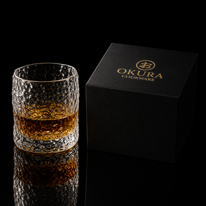 Japanse Edo Kiriko Chamvin-Cut Kristallen Whiskyglas