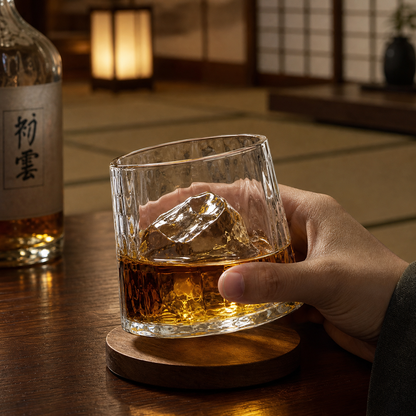 Japanse Chamvin-Cut Kristallen Whiskyglas