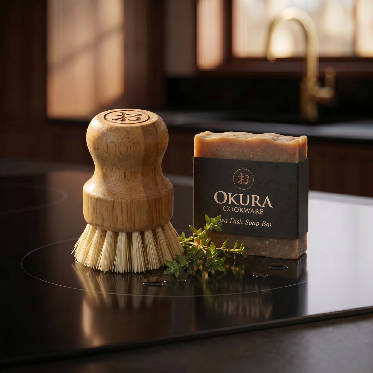 Okura Tawashi — Organische Bamboe Afwasborstel