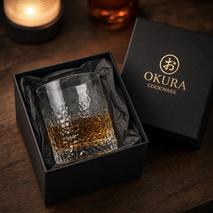 Japanse Edo Kiriko Chamvin-Cut Kristallen Whiskyglas